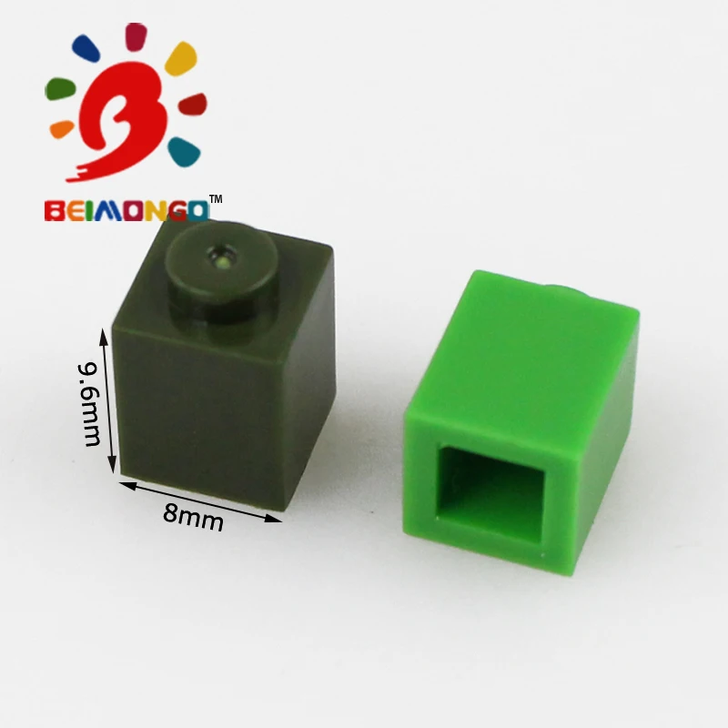Бесплатная доставка! BEIMONGO блоки Кирпич 1x1 строительные 300 шт пикселей