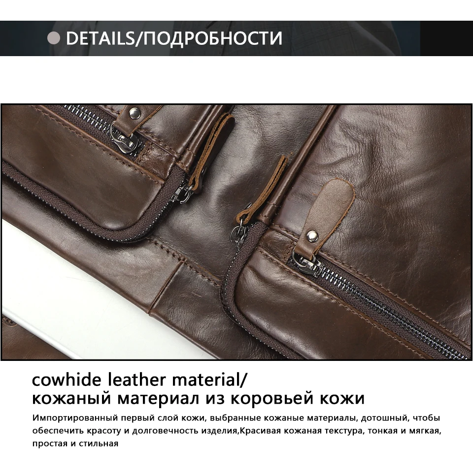 MVA мужской портфель из натуральной кожи, 14 дюймов, сумка для ноутбука, модная деловая Мужская сумка из коровьей кожи, сумка на плечо