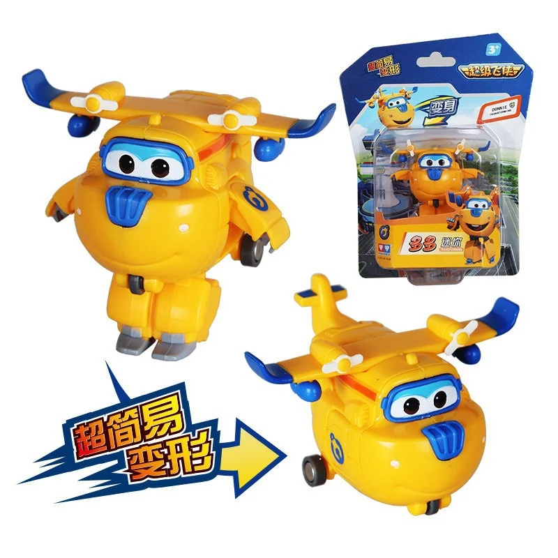 Super Wings Transforming Mini Planes 4pcs/ set Toys Funny Flux China Anime TV Animation Character Robot Action Figures Kids Gift | Игрушки и