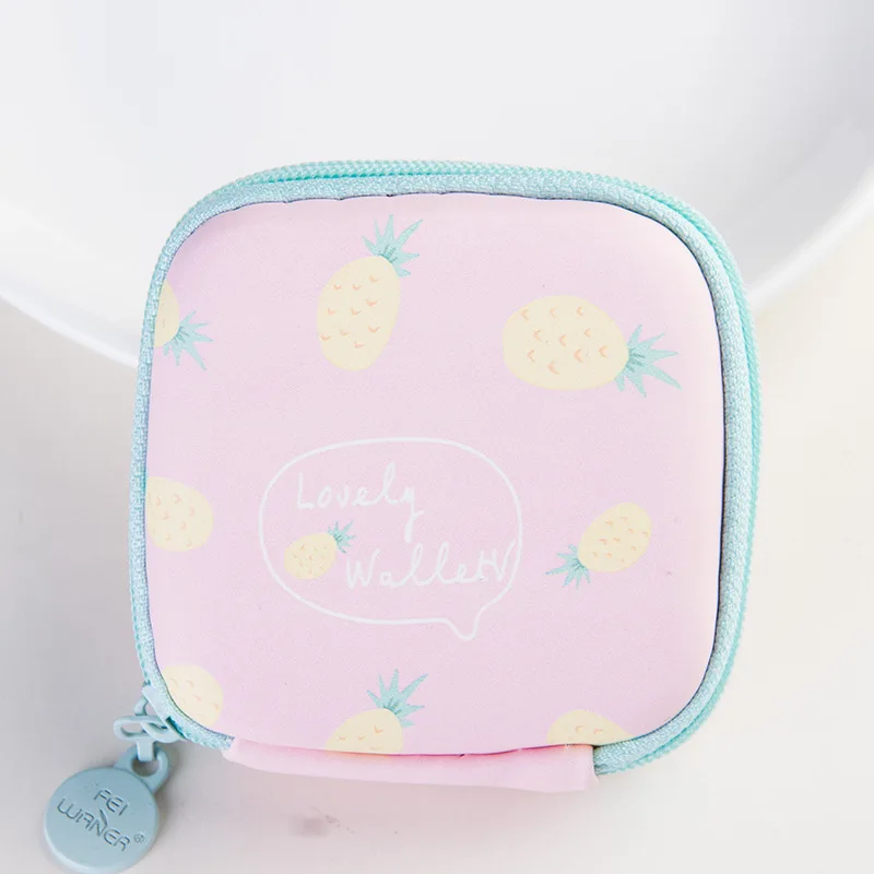 pink pineapple PACGOTH корейский стиль милый креативный Кошелек из искусственной кожи квадратный кошелек для монет Кошельки с бананом ананасом сумка для монет с фруктами унисекс кошелек и держатель 1 шт - Цвет: pink pineapple