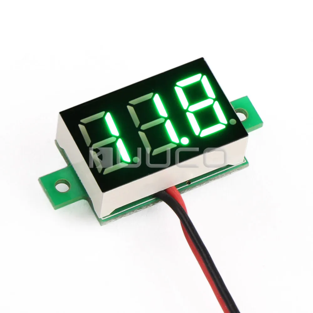 5 PCS/LOT Digital Meter DC 3.0~30V Green Led Display Voltmeter 12V 24V Voltage Meter/Tester | Инструменты
