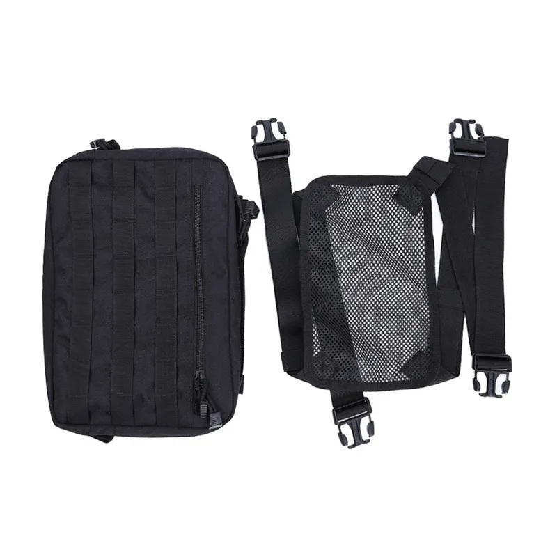 1000D тактическая сетчатая ткань нагрудная Сумка Molle аксессуар сумка на молнии