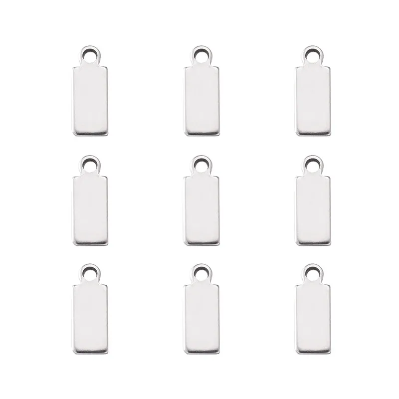 100pcs 304 Stainless Steel Blank Stamping Tag Pendants Oval Heart Round Star for Jewelry Making DIY Bracelet Necklace Findings|Ювелирная