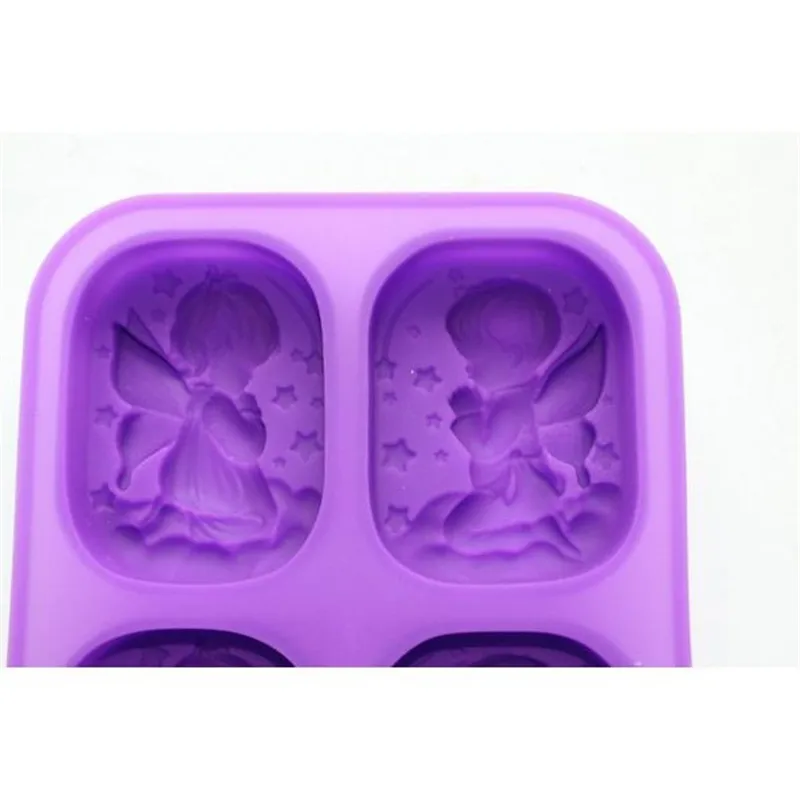 3D ребенок мальчик девочка Ангел прямоугольное мыло Плесень силиконовые свечи