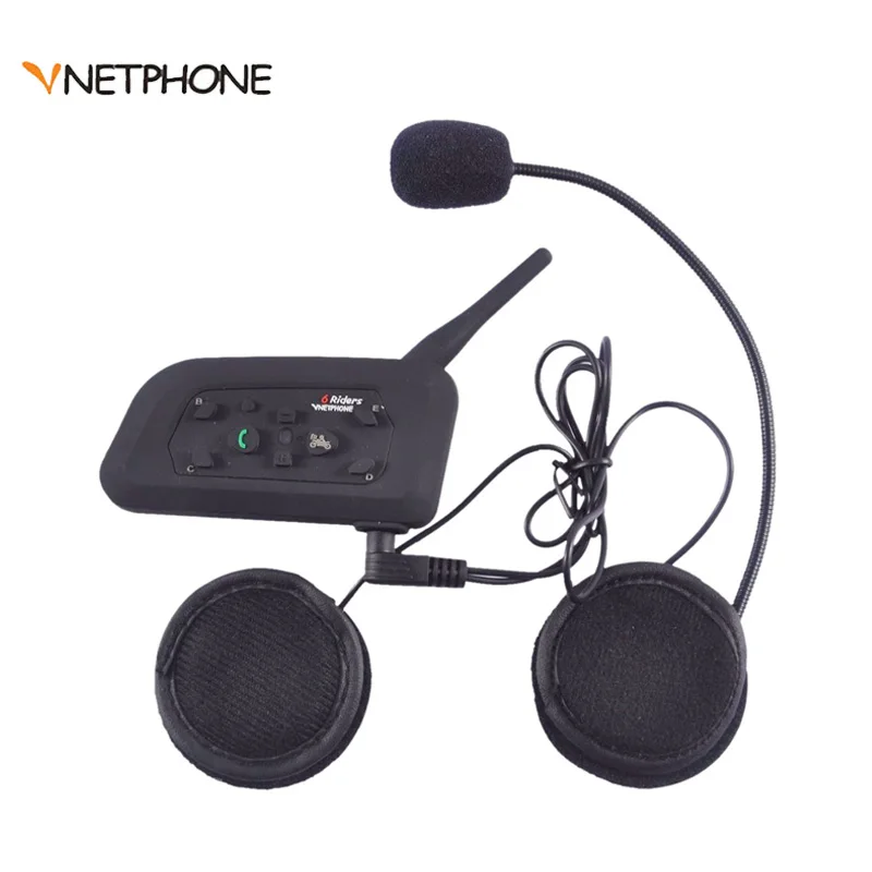 Vnetphone 2018 V6 1200M шлем bluetooth гарнитура Интерком для мотоцикла 6 всадников BT