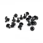 100 шт., смешанный размер 6-12 мм, черные пластиковые винтовые глаза, Детские ручные принадлежности для творчества амигуруми, аксессуары для кукол животных, безопасные глаза