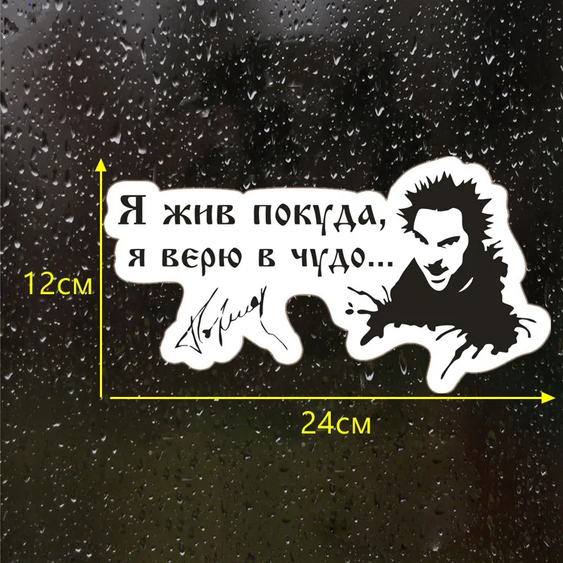 CS 732#12*24см Король и шут Я жив покуда я верю в чудо... водонепроницаемые наклейки на