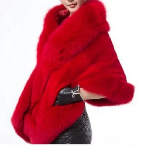 Новая модная шаль из искусственного меха лисы теплая кроличьего свободный