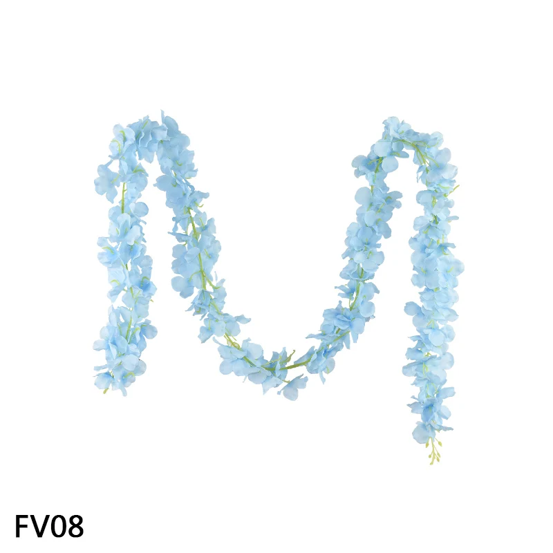 FV08 1,8 м искусственная Цветочная лоза, орхидеи, цветок, гирлянда ручной работы, подвесная гирлянда, Романтическая Свадебная вечеринка, украшение для дома - Цвет: FV08