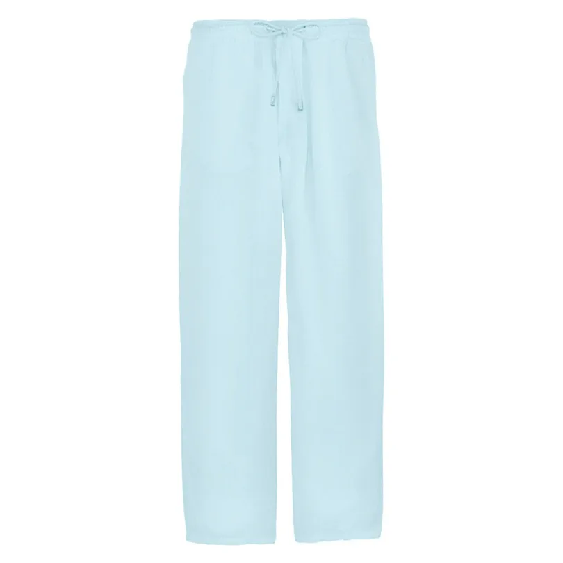 Новинка мужские летние модные брюки льняные Стильные Свободные Повседневные