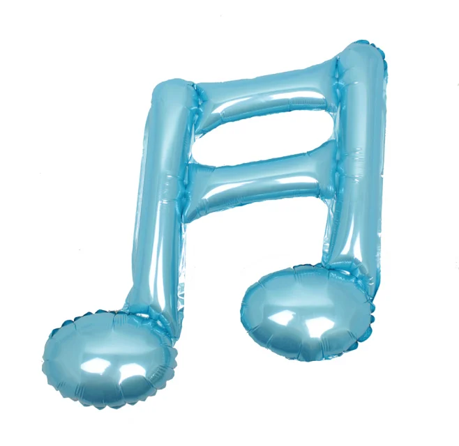 light blue 6 шт. музыкальные Примечания воздушные шары из майлара день рождения поставки надувные шары Свадебные украшения заготовки Гелиевый шар - Цвет: light blue