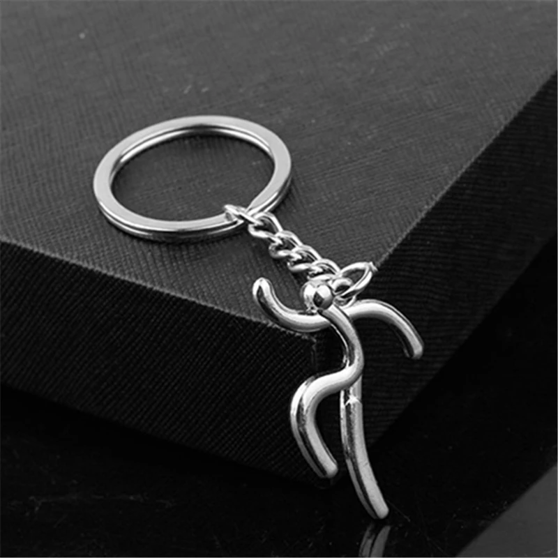 MISANANRYNE Sports Run Weightlifting Play Tennis Football Basketball Cycling Figure keychain Metal Keyring Souvenirs Gift|creative gift|figure