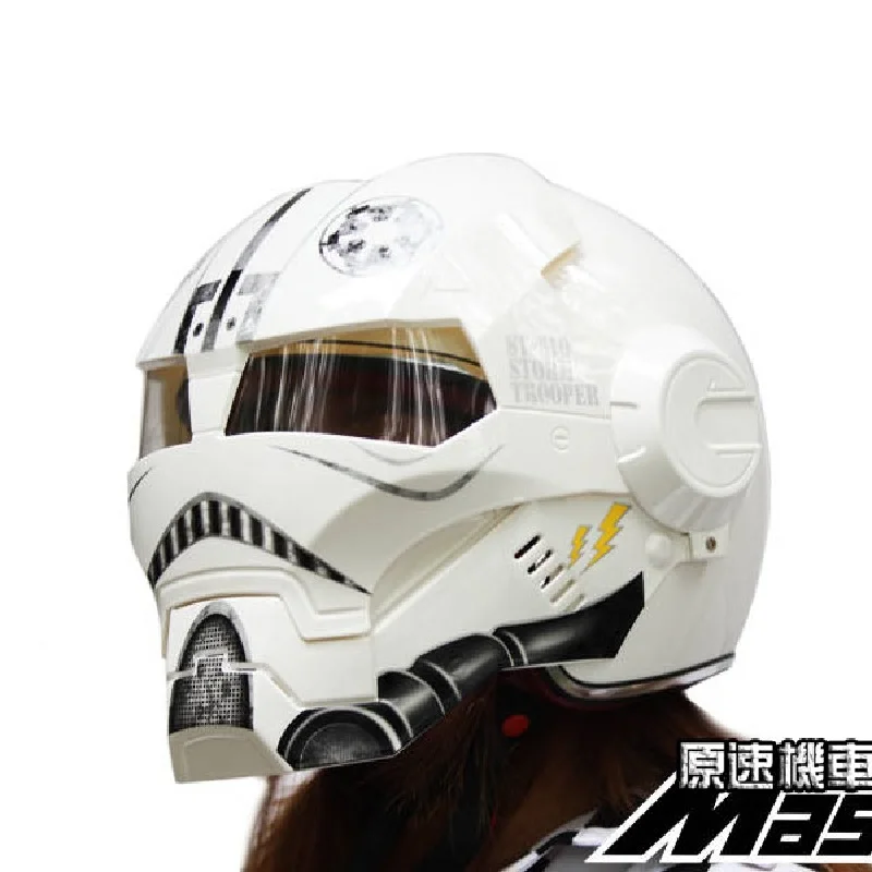 Шлем мотоциклетный с открытым лицом белый|ironman motorcycle helmet|face helmetmotorcycle helmet |