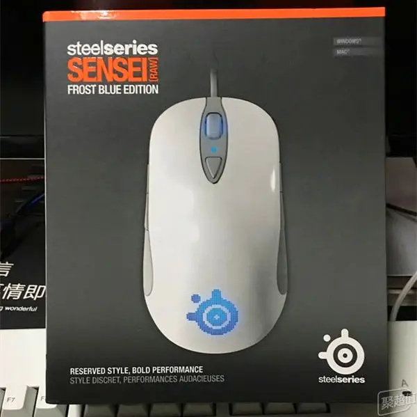 Оригинальная игровая мышь SteelSeries сэнсэй сырой Frostblue, Steelseries Engine Steelseries Frost Blue Steelseries сэнсэй сырой - Цвет: with retail box