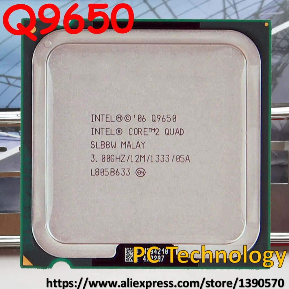 Оригинальный процессор Intel Core 2 Quad Q9650 ЦП (кэш память 12M 3 00 ГГц 1333 МГц FSB 45 нм) LGA775 для