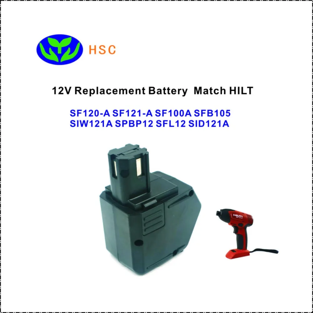 2.0Ah аккумуляторная батарея Hil12B NiCD батарея 12 В Замена Hilti BP10265605 SBP12 SF126 SFB105 SFB121 Оригинальная батарея