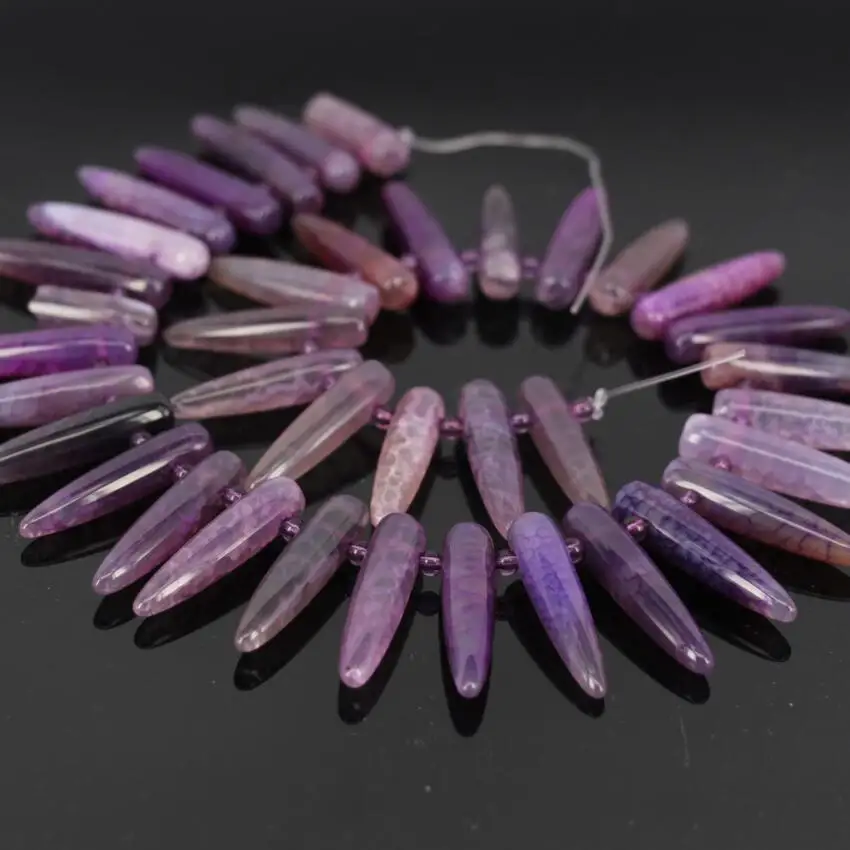 Бусины подвески с отверстием 15 5 Дюймов нитка фиолетового Агата|pendant beads|beads beadsstick