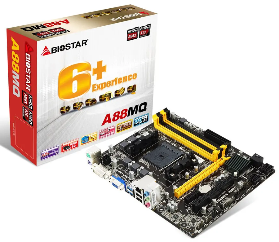 Biostar A88MQ разъем FM2/FM2+ DDR3 USB2.0 USB3.0 32GB SATA3 Micro ATX настольная материнская плата