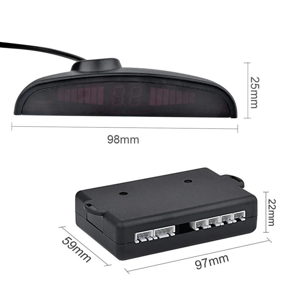 Car Auto Parktronic LED Parking Sensor with 4 Sensors Reverse Backup Radar Monitor Detector System Display | Автомобили и