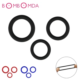 3 шт.компл. Силиконовое кольцо для пениса, кольцо для задержки эякуляции для взрослых мужчин, долговечное и более прочное кольцо для эрекции, секс-игрушки для мужчин