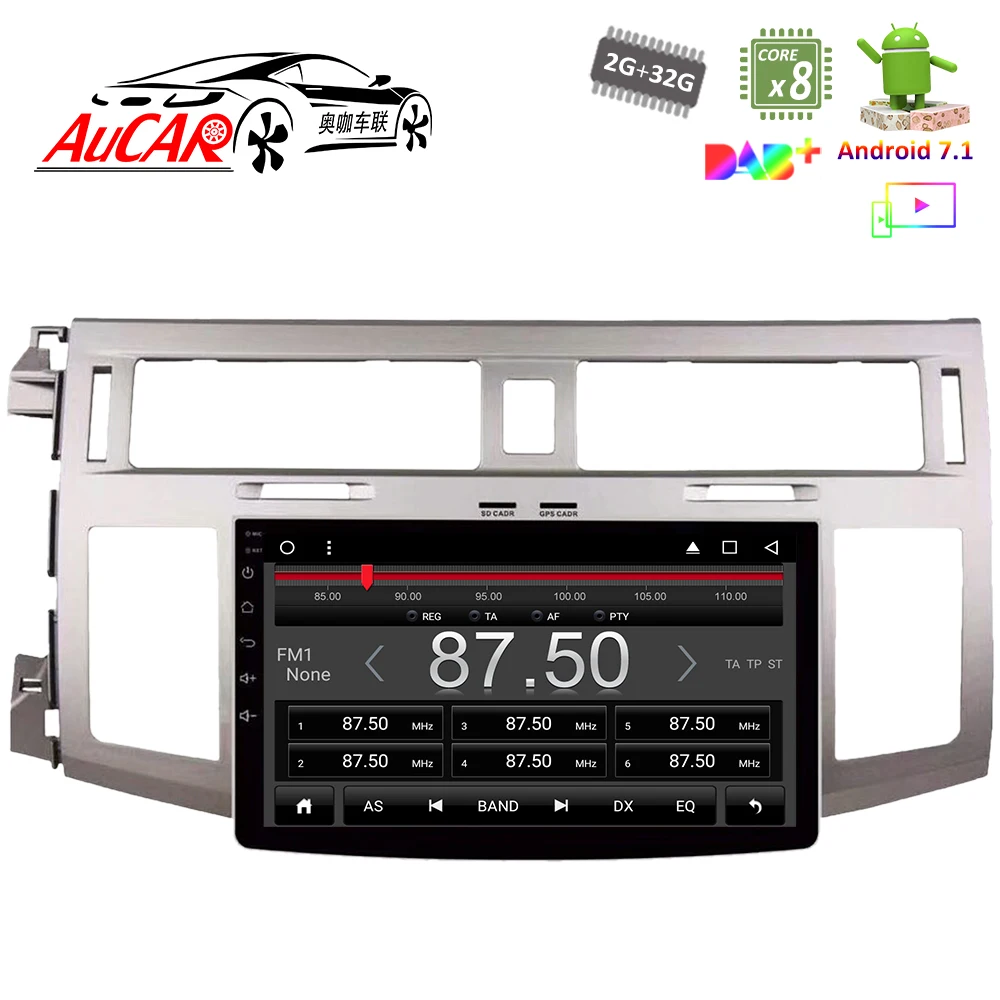 Автомобильный DVD плеер 9 дюймов Android 7 1 GPS навигация для Toyota Avalon 2005 2010 автомагнитола