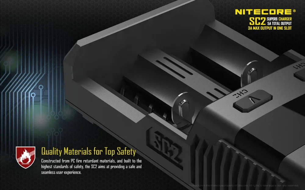 NITECORE SC2 SC4 Батарея Зарядное устройство для батарей Li-Ion(литий-ионных батарей IMR LiFePO4 металл-гидридных или никель NI-CD 18650 17650 17670 16340 14500 батареи Батарея