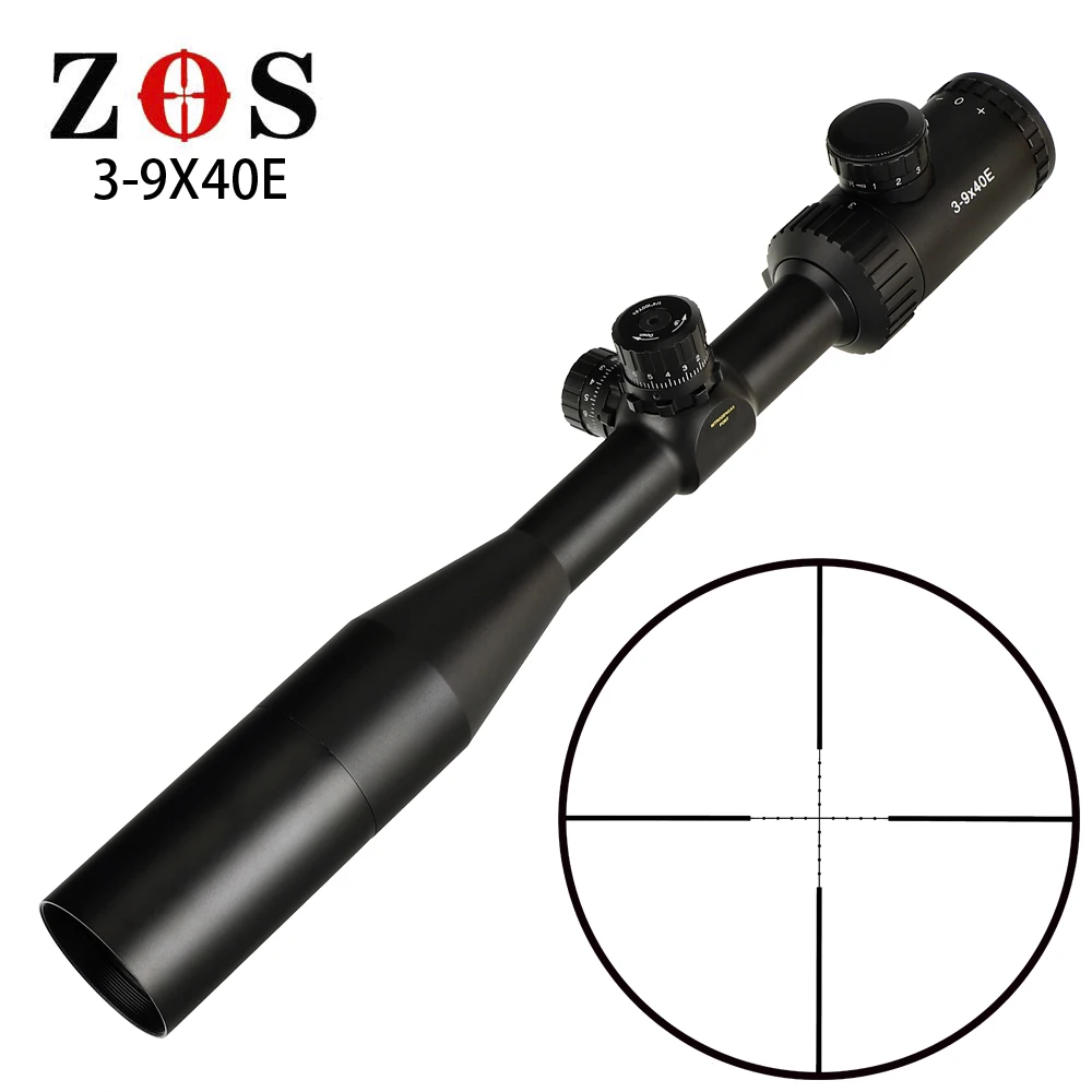 ZOS 3 9X40E Mil Dot сетка красный зеленый горит башни замок сброс охотничий