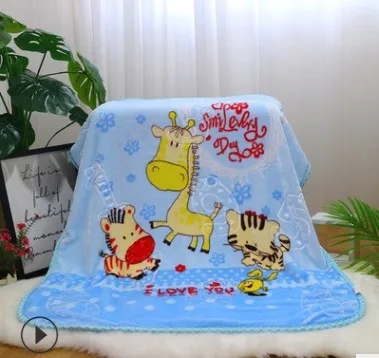 Manufacturers direct sale of double cartoon blanket embossed child blanket children baby gift nap blanket knee