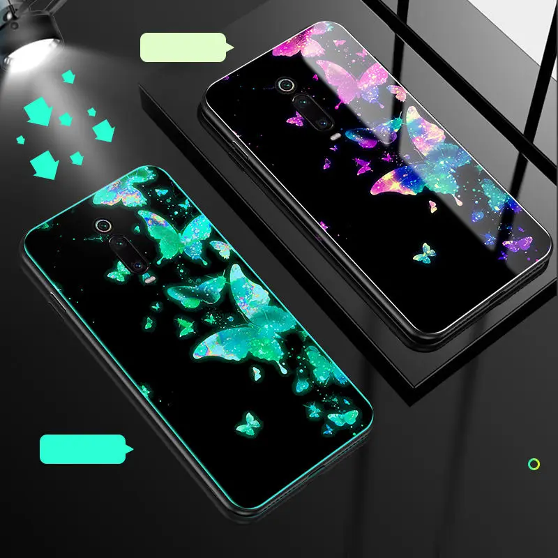 G Lu mi nous чехол для телефона для Xiao mi Red mi K20 Pro Чехол светящаяся задняя крышка из закаленного стекла для Xiao mi Red mi K20 Pro mi 9T Pro Чехол - Цвет: G