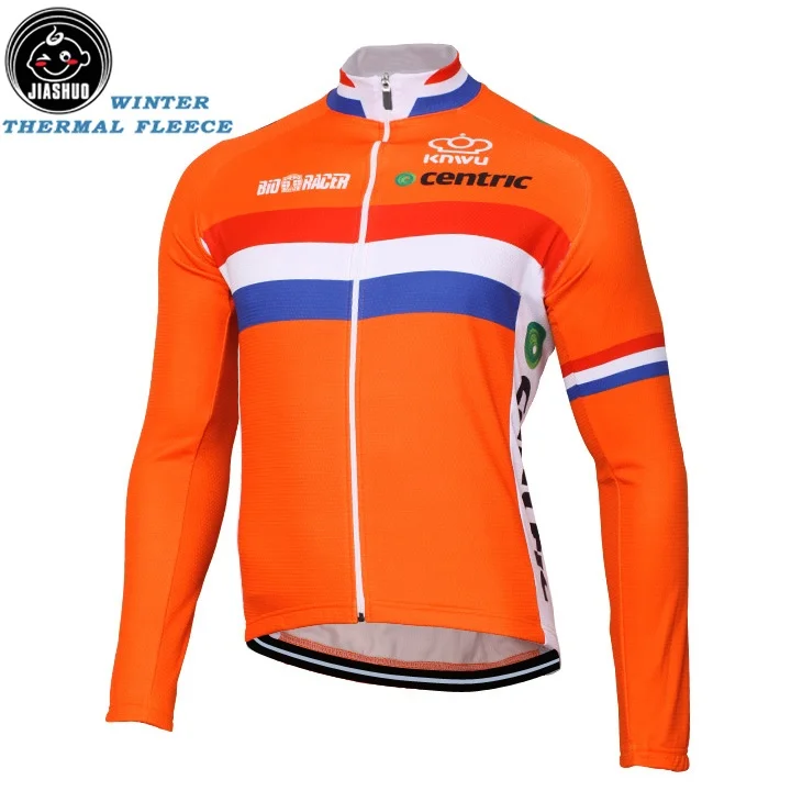 WINTER TOP JERSEY Мульти выбирает зимний термальный флис или тонкий голландский команды длинный pro Велоспорт Джерси/наборы/комбинезон JIASHUO - Цвет: WINTER TOP JERSEY