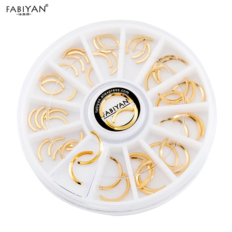 12 ячеек дизайн ногтей украшение маникюрное колесо аксессуары заклепки шпильки