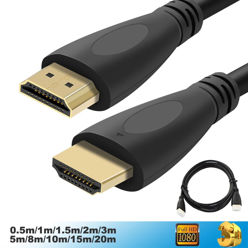 1080P видео кабели Позолоченные 1 4 3D Кабель HDMI-совместимый кабель для HDTV DVD XBOX PS3