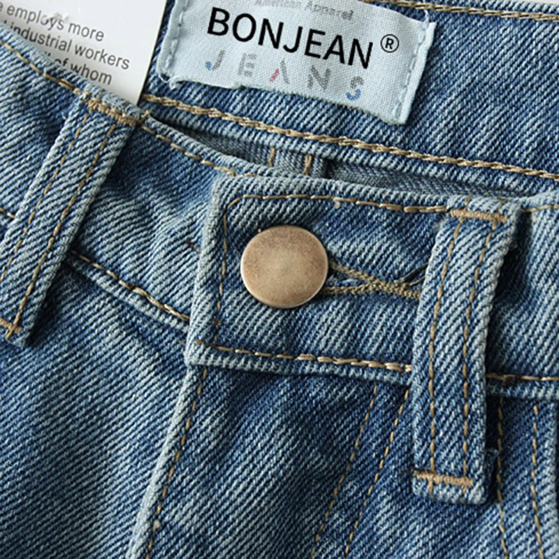 BONJEAN, женские джинсы с высокой талией,, Ретро стиль, обтягивающие, бойфренд стиль размера плюс, джинсы для мам, высокое качество, джинсовые брюки-карандаш