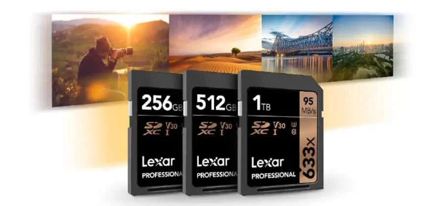 Lexar бренд SDXC SDHC SD карта 95 м/с 633x32 Гб 64 Гб 128 ГБ 256 ГБ 512 ГБ 1 ТБ U1 U3 класс 10 карта памяти для 1080p 3D 4K видеокамера