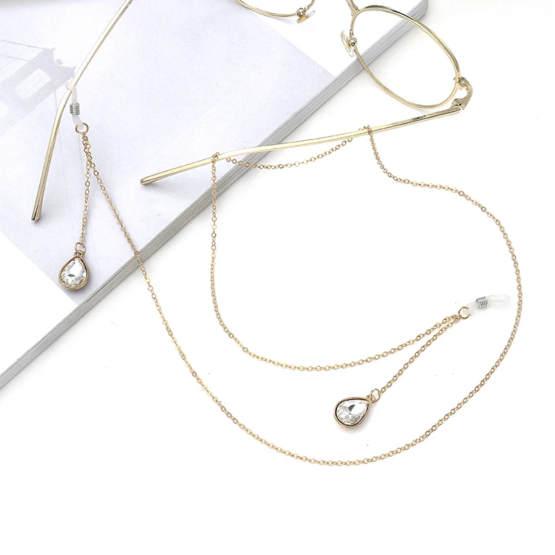 Ремешок для солнцезащитных очков 75 см Золотистый металлический шнурок цепочка в