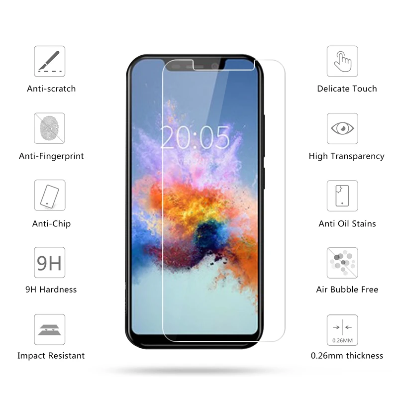 10 шт. закаленное стекло для Blackview A30 9H Высококачественная защитная пленка