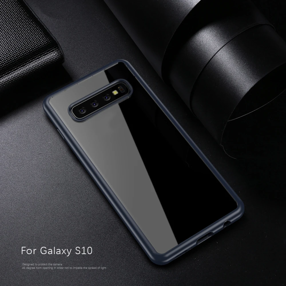 Ipaky силиконовый чехол с жесткой прозрачной задней крышкой для samsung galaxy S10 Plus E S10E S8 S9 Plus Чехол galaxy Note 9 8 note8