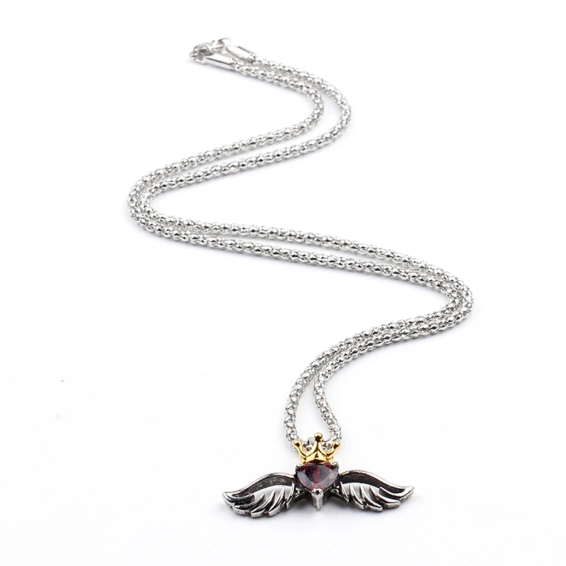 Ожерелье с воротником в стиле панк ожерелье сердечком и подвески крыльями ангела