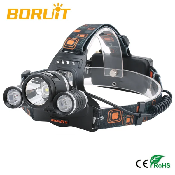 A BORUIT фары 6000Lm XML L2 светодиодный фара фонарь фонарик Водонепроницаемый 4-режиме Micro USB Портативный освещение фонарик - Испускаемый цвет: A