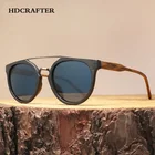 Винтажные Солнцезащитные очки HDCRAFTER с деревянными линзами для мужчин и женщин, классические UV400 с поляризационными линзами