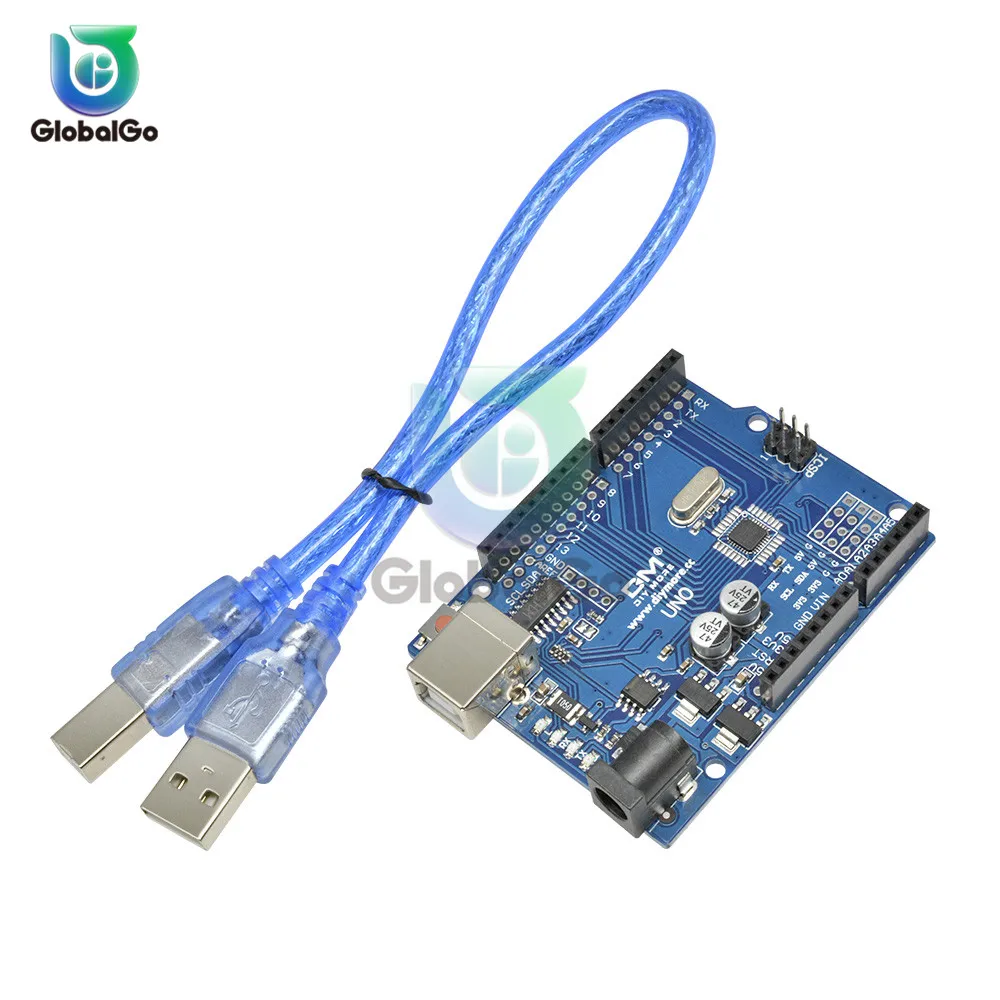 UNO R3 макетная плата ATmega328P CH340 CH340G для Arduino с usb кабелем типа B|Детали и аксессуары