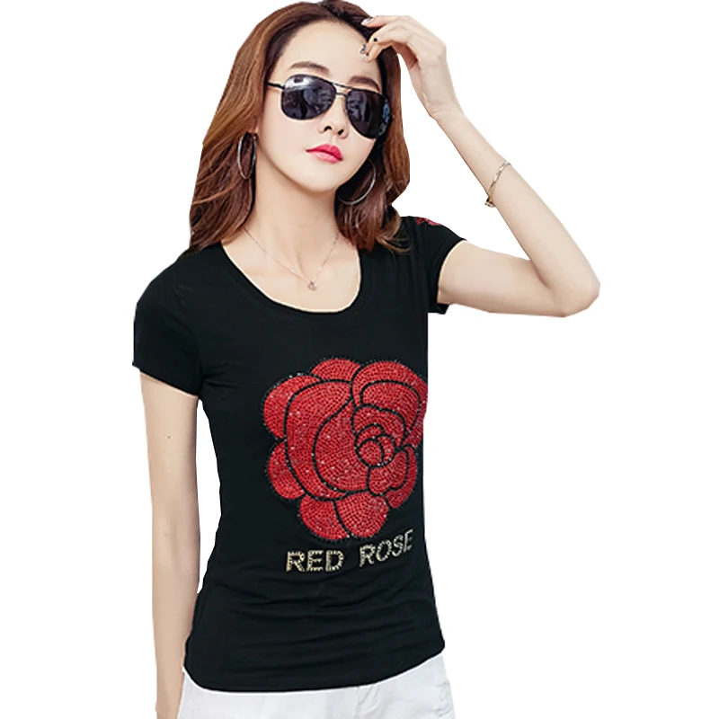 Женская футболка с круглым вырезом и короткими рукавами повседневная хлопковая