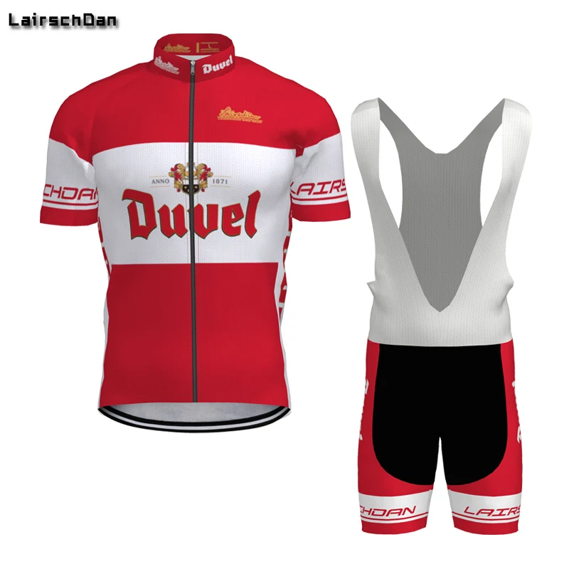 Lairschdan2019 DUVEL Beer Мужской комплект Джерси для велоспорта красная одежда Pro Team 9D
