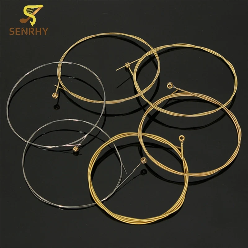 6 pcs/Set Acoustic Guitar String Musical Instruments Accessories Steel Strign For Bass Parts &amp | Спорт и развлечения