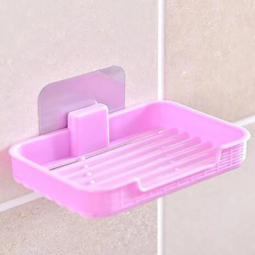 

Plastic Soap Dish Storage Box Soap Container Dishes Drainer Bath Soap Holder Bathroom Organizer Sponge Holder Plate Tray Drain