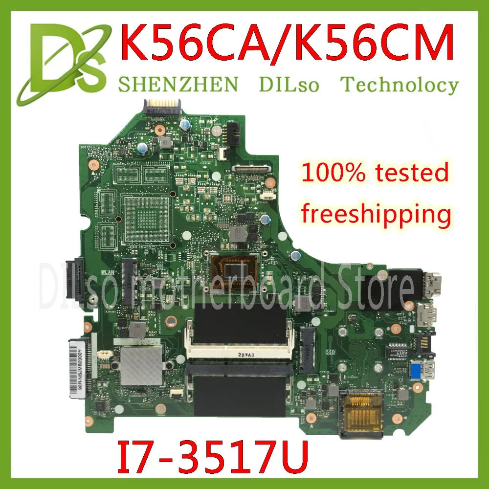 

KEFU K56CA для ASUS S550CA K56CM K56CA материнская плата для ноутбука I7-3517U CPU GM K56CA материнская плата с оригинальным тестом