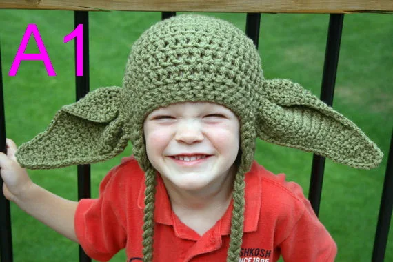 Детская шапка Yoda из «Звездных войн», вязаный костюм, парик, шапочка для мальчиков, премиум, новорожденный, Хэллоуин/косплей парик, 30 шт./партия