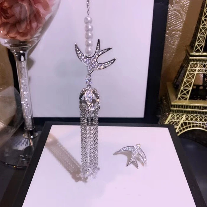 Модные дизайнерские Медь Jewelry 3A кубического циркония вечерние серьги|designer