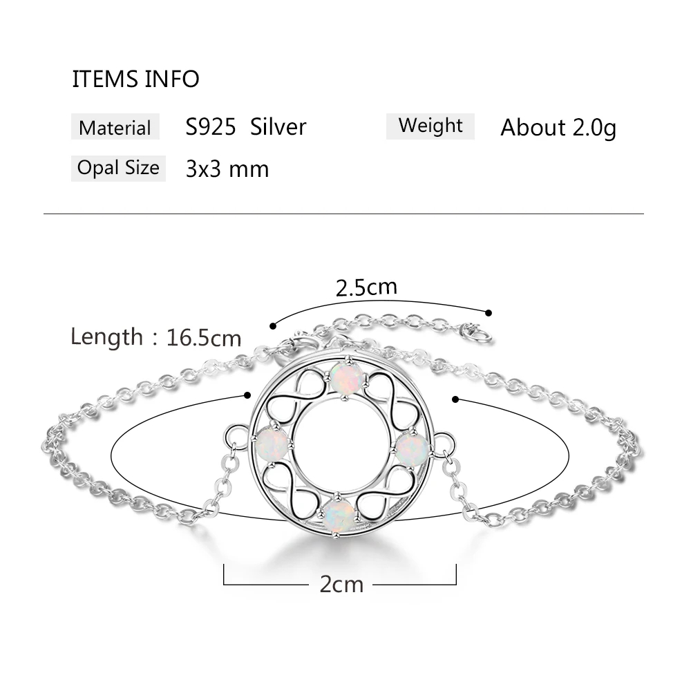 Женский браслет из серебра 925 пробы с молочным опалом|bracelets for|sterling silver bracelet925 sterling