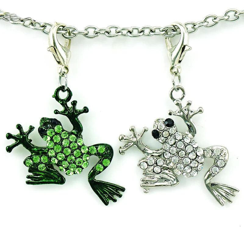 Бренд jinglang Новая мода Омаров застежка Подвески 2 цвета горный хрусталь лягушка DIY